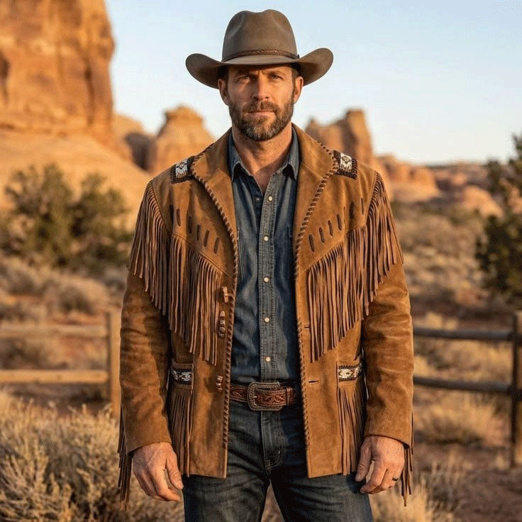 Men's Western Leather Jackets | Fringe & Vintage Styles - Native Leather Shop