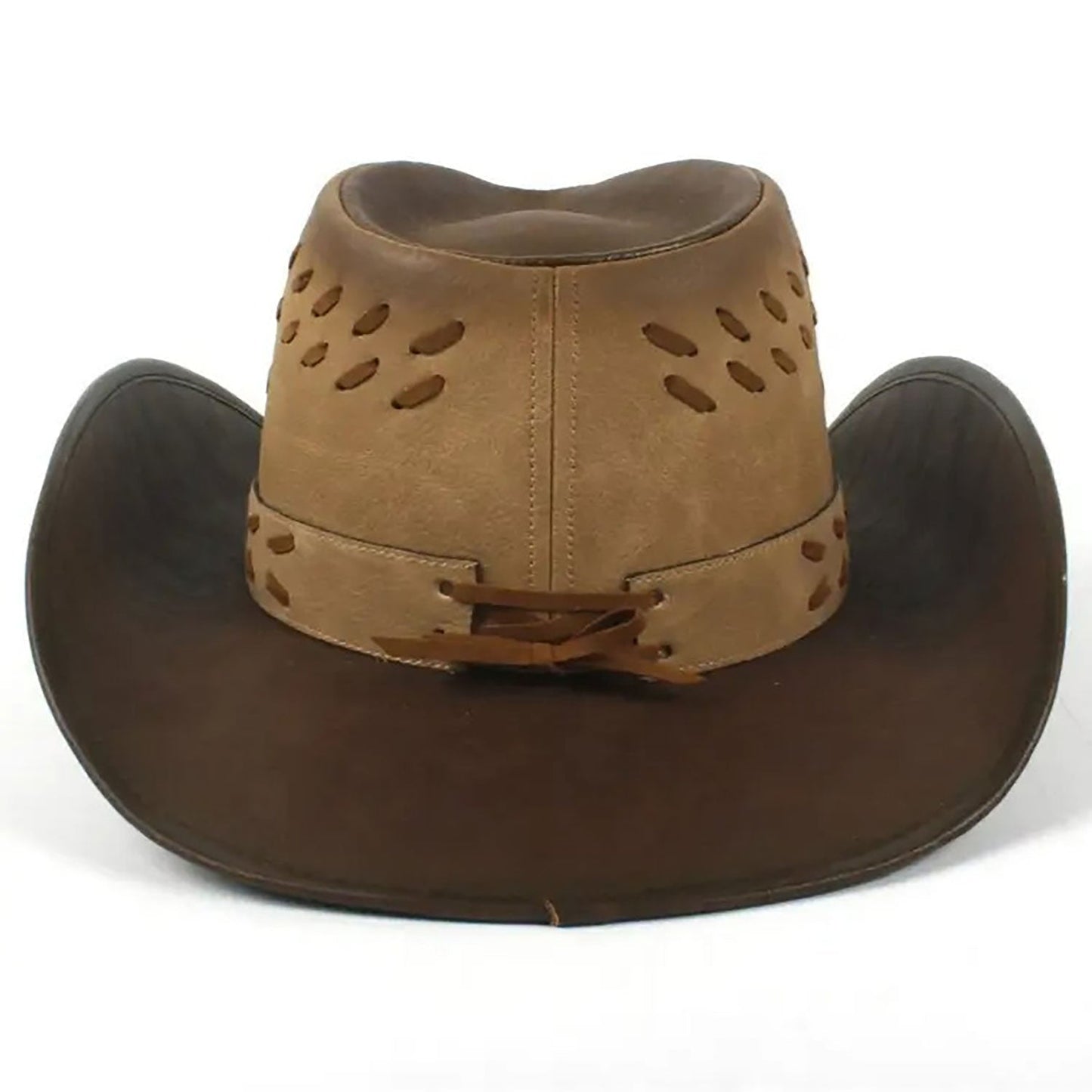 Brown Leather Cowboy Hat NLS-241