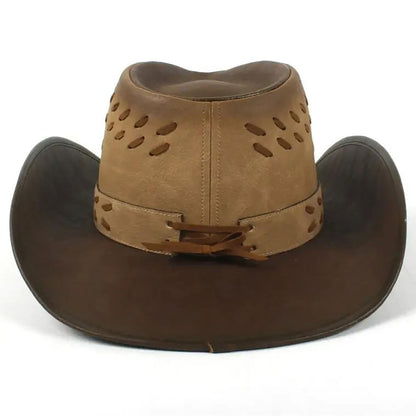 Brown Leather Cowboy Hat NLS-241