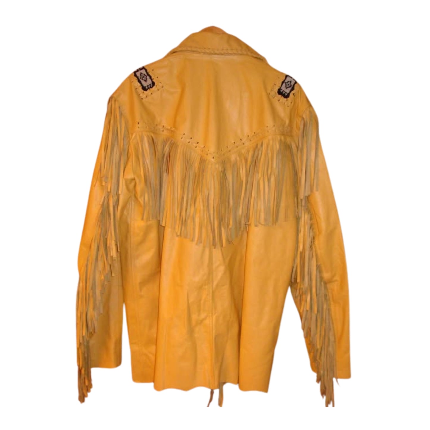 Brown Western Leather Fringe Cowboy Jacket NLS-201