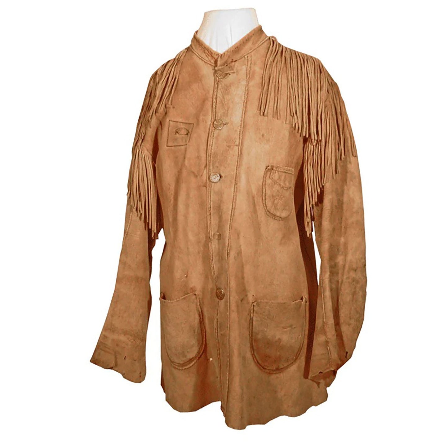 Brown Western Suede Leather Fringe Cowboy Jacket NLS-110