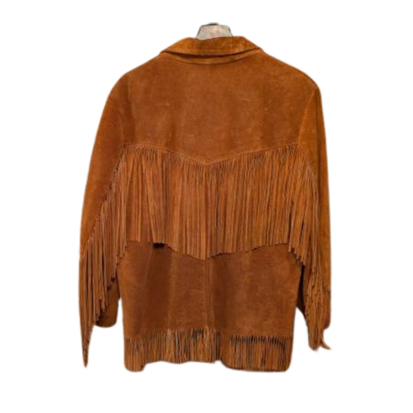 Brown Western Suede Leather Fringe Cowboy Jacket NLS-094