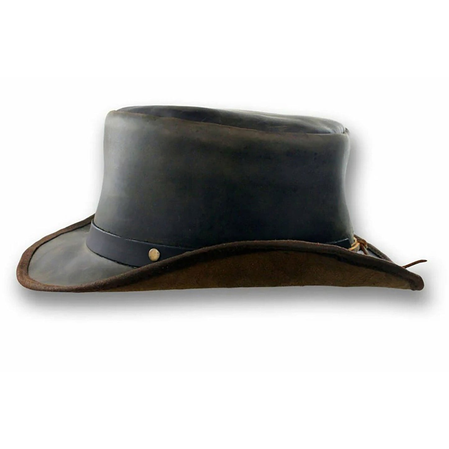 Distressed Coachman Leather Hat Steampunk Deadman Topper Biker Hat NLS-267