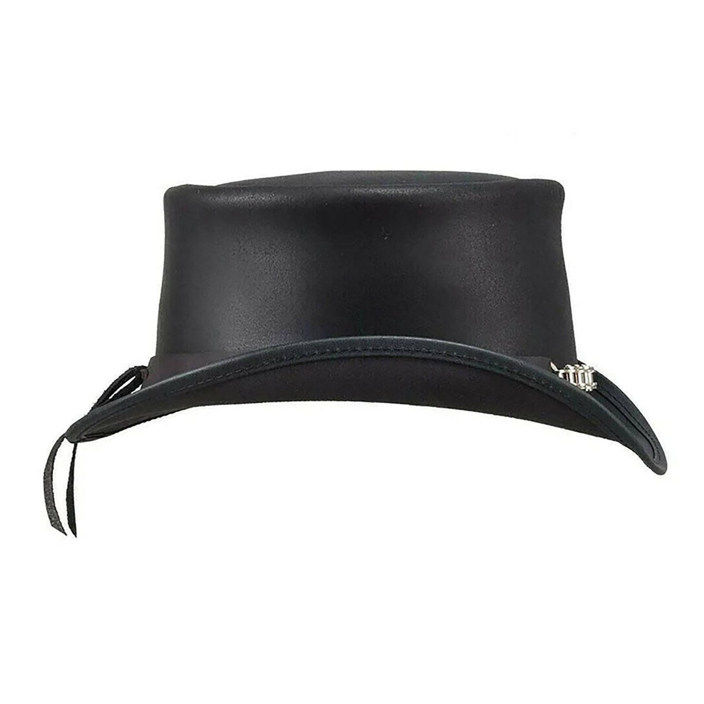 El Dorado Deadman Biker Chrome Chain Cowboy Leather Hat Steampunk Biker NLS-266