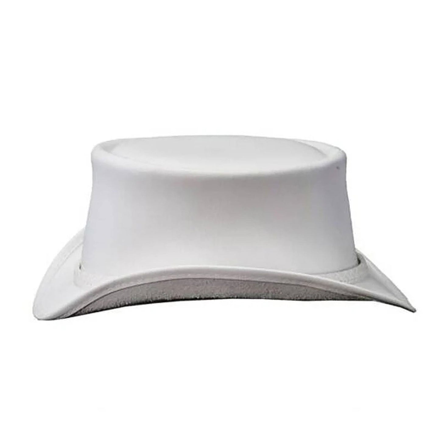 Steampunk white Ghost El Dorado Motorcycle Ban Biker Leather Hat NLS-257